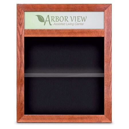 United Visual Products Outdoor Enclosed Combo Board, 42"x32", Satin Frame/Blue & Keylime UVCB4232OD-BLUE-KEYLIME